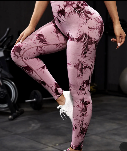 Ken Mitchell Wine Red High Waist Leggings